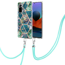 Load image into Gallery viewer, Electroplating Splicing Marble TPU Phone Case with Lanyard, For Xiaomi Redmi Note 10 Pro Max/Note 10 pro, For Xiaomi Redmi Note 10s/Note 10 4G, For Xiaomi Redmi Note 11 5G China/Poco M4 Pro 5G/Note 11T 5G India