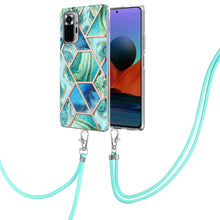 Load image into Gallery viewer, Electroplating Splicing Marble TPU Phone Case with Lanyard, For Xiaomi Redmi Note 10 Pro Max/Note 10 pro, For Xiaomi Redmi Note 10s/Note 10 4G, For Xiaomi Redmi Note 11 5G China/Poco M4 Pro 5G/Note 11T 5G India