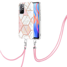 Load image into Gallery viewer, Electroplating Splicing Marble TPU Phone Case with Lanyard, For Xiaomi Redmi Note 10 Pro Max/Note 10 pro, For Xiaomi Redmi Note 10s/Note 10 4G, For Xiaomi Redmi Note 11 5G China/Poco M4 Pro 5G/Note 11T 5G India