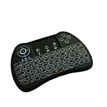 Load image into Gallery viewer, H9 2.4GHz Mini Wireless Air Mouse QWERTY Keyboard with White Backlight &amp; Touchpad for PC, TV, with White Backlight