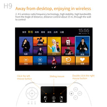 Load image into Gallery viewer, H9 2.4GHz Mini Wireless Air Mouse QWERTY Keyboard with White Backlight &amp; Touchpad for PC, TV, with White Backlight