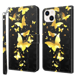 3D Painting Pattern Flip Leather Phone Case, For iPhone 14, For iPhone 14 Plus, For iPhone 14 Pro, For iPhone 14 Pro Max