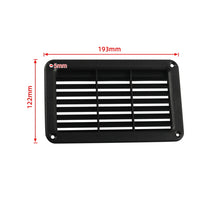 Load image into Gallery viewer, A6788 193x122mm Black Rectangle Louvered Ventilation Plastic Venting Panel Cover, 193x122mm