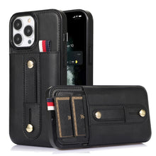 Load image into Gallery viewer, Wristband Kickstand Wallet Leather Phone Case, For iPhone 11 Pro Max, For iPhone X / XS, For iPhone XR, For iPhone XS Max, For iPhone SE 2022 / 2020 / 8 / 7, For iPhone 7 Plus / 8 Plus