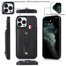 Load image into Gallery viewer, Wristband Kickstand Wallet Leather Phone Case, For iPhone 11 Pro Max, For iPhone X / XS, For iPhone XR, For iPhone XS Max, For iPhone SE 2022 / 2020 / 8 / 7, For iPhone 7 Plus / 8 Plus