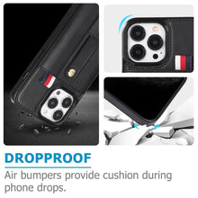 Load image into Gallery viewer, Wristband Kickstand Wallet Leather Phone Case, For iPhone 11 Pro Max, For iPhone X / XS, For iPhone XR, For iPhone XS Max, For iPhone SE 2022 / 2020 / 8 / 7, For iPhone 7 Plus / 8 Plus