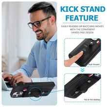 Load image into Gallery viewer, Wristband Kickstand Wallet Leather Phone Case, For iPhone 11 Pro Max, For iPhone X / XS, For iPhone XR, For iPhone XS Max, For iPhone SE 2022 / 2020 / 8 / 7, For iPhone 7 Plus / 8 Plus
