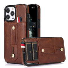 Load image into Gallery viewer, Wristband Kickstand Wallet Leather Phone Case, For iPhone 11 Pro Max, For iPhone X / XS, For iPhone XR, For iPhone XS Max, For iPhone SE 2022 / 2020 / 8 / 7, For iPhone 7 Plus / 8 Plus