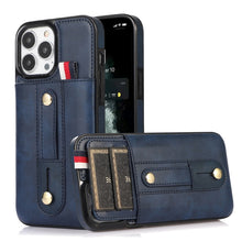 Load image into Gallery viewer, Wristband Kickstand Wallet Leather Phone Case, For iPhone 11 Pro Max, For iPhone X / XS, For iPhone XR, For iPhone XS Max, For iPhone SE 2022 / 2020 / 8 / 7, For iPhone 7 Plus / 8 Plus