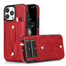 Load image into Gallery viewer, Wristband Kickstand Wallet Leather Phone Case, For iPhone 11 Pro Max, For iPhone X / XS, For iPhone XR, For iPhone XS Max, For iPhone SE 2022 / 2020 / 8 / 7, For iPhone 7 Plus / 8 Plus