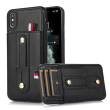 Load image into Gallery viewer, Wristband Kickstand Wallet Leather Phone Case, For iPhone 11 Pro Max, For iPhone X / XS, For iPhone XR, For iPhone XS Max, For iPhone SE 2022 / 2020 / 8 / 7, For iPhone 7 Plus / 8 Plus