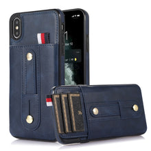 Load image into Gallery viewer, Wristband Kickstand Wallet Leather Phone Case, For iPhone 11 Pro Max, For iPhone X / XS, For iPhone XR, For iPhone XS Max, For iPhone SE 2022 / 2020 / 8 / 7, For iPhone 7 Plus / 8 Plus
