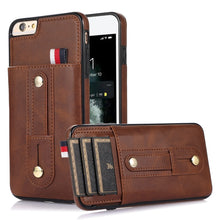 Load image into Gallery viewer, Wristband Kickstand Wallet Leather Phone Case, For iPhone 11 Pro Max, For iPhone X / XS, For iPhone XR, For iPhone XS Max, For iPhone SE 2022 / 2020 / 8 / 7, For iPhone 7 Plus / 8 Plus