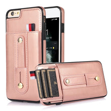 Load image into Gallery viewer, Wristband Kickstand Wallet Leather Phone Case, For iPhone 11 Pro Max, For iPhone X / XS, For iPhone XR, For iPhone XS Max, For iPhone SE 2022 / 2020 / 8 / 7, For iPhone 7 Plus / 8 Plus