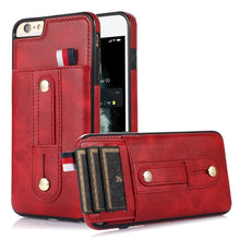Load image into Gallery viewer, Wristband Kickstand Wallet Leather Phone Case, For iPhone 11 Pro Max, For iPhone X / XS, For iPhone XR, For iPhone XS Max, For iPhone SE 2022 / 2020 / 8 / 7, For iPhone 7 Plus / 8 Plus