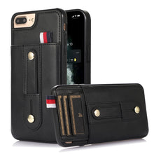 Load image into Gallery viewer, Wristband Kickstand Wallet Leather Phone Case, For iPhone 11 Pro Max, For iPhone X / XS, For iPhone XR, For iPhone XS Max, For iPhone SE 2022 / 2020 / 8 / 7, For iPhone 7 Plus / 8 Plus