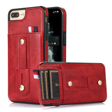 Load image into Gallery viewer, Wristband Kickstand Wallet Leather Phone Case, For iPhone 11 Pro Max, For iPhone X / XS, For iPhone XR, For iPhone XS Max, For iPhone SE 2022 / 2020 / 8 / 7, For iPhone 7 Plus / 8 Plus