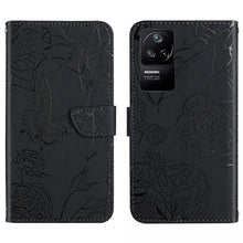 Load image into Gallery viewer, Skin Feel Butterfly Peony Embossed Leather Phone Case, For Xiaomi Poco F4 5G, For Xiaomi Poco X4 GT