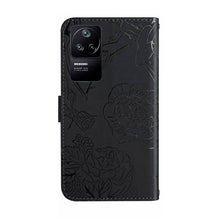 Load image into Gallery viewer, Skin Feel Butterfly Peony Embossed Leather Phone Case, For Xiaomi Poco F4 5G, For Xiaomi Poco X4 GT