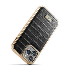 Load image into Gallery viewer, Crocodile Texture Electroplating PU Phone Case, For iPhone 13, For iPhone 13 Pro, For iPhone 13 Pro Max, For iPhone 12 / 12 Pro, For iPhone 12 Pro Max