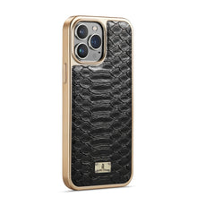 Load image into Gallery viewer, Python Texture Electroplating PU Phone Case, For iPhone 13, For iPhone 13 Pro, For iPhone 13 Pro Max, For iPhone 12 / 12 Pro, For iPhone 12 Pro Max, For iPhone 11, For iPhone 11 Pro Max
