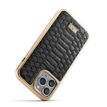 Load image into Gallery viewer, Python Texture Electroplating PU Phone Case, For iPhone 13, For iPhone 13 Pro, For iPhone 13 Pro Max, For iPhone 12 / 12 Pro, For iPhone 12 Pro Max, For iPhone 11, For iPhone 11 Pro Max