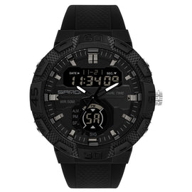 SANDA 3087 Luminous Waterproof Dual Display Electronic Watch