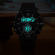 Load image into Gallery viewer, SANDA 3087 Luminous Waterproof Dual Display Electronic Watch