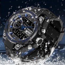 Load image into Gallery viewer, SANDA 6092 Luminous Dual Time Display Waterproof Sports Watch