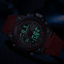Load image into Gallery viewer, SANDA 6092 Luminous Dual Time Display Waterproof Sports Watch