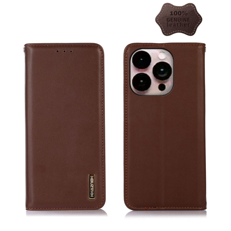 KHAZNEH Nappa Top Layer Cowhide Leather Phone Case, For iPhone 14, For iPhone 14 Plus, For iPhone 14 Pro Max, For iPhone 14 Pro
