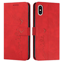 Load image into Gallery viewer, Skin Feel Heart Pattern Leather Phone Case, For iPhone XS Max, For iPhone XR, For iPhone SE 2022 / SE 2020 / 8 / 7, For iPhone 8 Plus / 7 Plus / 6 Plus