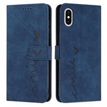 Load image into Gallery viewer, Skin Feel Heart Pattern Leather Phone Case, For iPhone XS Max, For iPhone XR, For iPhone SE 2022 / SE 2020 / 8 / 7, For iPhone 8 Plus / 7 Plus / 6 Plus