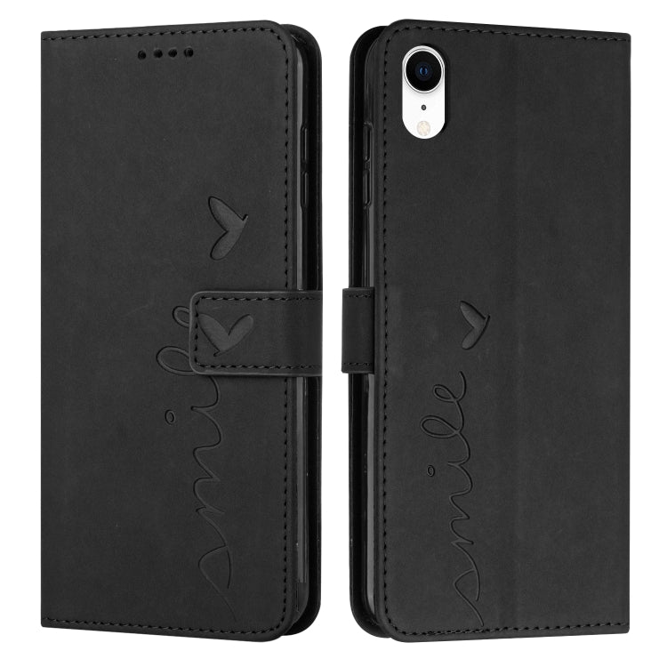 Skin Feel Heart Pattern Leather Phone Case, For iPhone XS Max, For iPhone XR, For iPhone SE 2022 / SE 2020 / 8 / 7, For iPhone 8 Plus / 7 Plus / 6 Plus