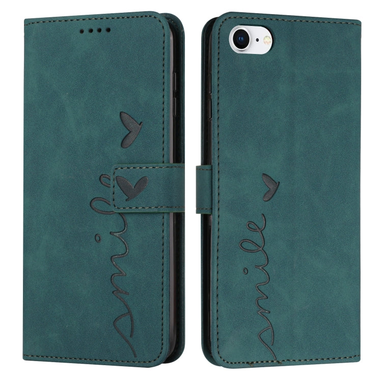 Skin Feel Heart Pattern Leather Phone Case, For iPhone XS Max, For iPhone XR, For iPhone SE 2022 / SE 2020 / 8 / 7, For iPhone 8 Plus / 7 Plus / 6 Plus