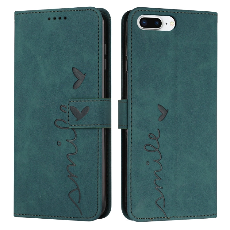 Skin Feel Heart Pattern Leather Phone Case, For iPhone XS Max, For iPhone XR, For iPhone SE 2022 / SE 2020 / 8 / 7, For iPhone 8 Plus / 7 Plus / 6 Plus