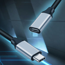 Load image into Gallery viewer, 10Gbps USB-C / Type-C Male to Female Charging Data Transmission Extension Cable, 25cm, 50cm, 1m, 2m