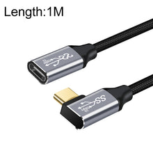 Load image into Gallery viewer, 10Gbps USB-C / Type-C Female to Male Elbow Charging Data Transmission Extension Cable, 25cm, 50cm, 1m