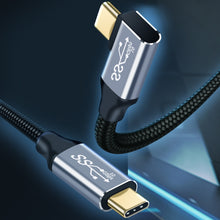 Load image into Gallery viewer, 10Gbps USB-C / Type-C Male Straight to Male Elbow Charging Data Transmission Cable, 50cm, 1m, 1.5m, 2m, 3m