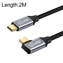 Load image into Gallery viewer, 10Gbps USB-C / Type-C Male Straight to Male Elbow Charging Data Transmission Cable, 50cm, 1m, 1.5m, 2m, 3m