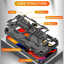 Load image into Gallery viewer, Armor Shockproof TPU + PC Magnetic Protective Phone Case with Holder, For iPhone 14, For iPhone 14 Pro, For iPhone 14 Pro Max, For iPhone 14 Plus