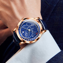 Load image into Gallery viewer, OLEVS 9923 Luminous Starry Dial Automatic Mechanical Men Watch