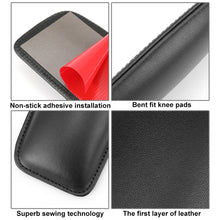 Load image into Gallery viewer, 2 PCS Car Non-slip Soft Floor Protector Carpet Floor Mat Knee Bolster, PU Leather, First Layer Cowhide