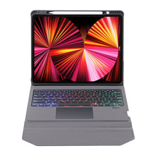 Load image into Gallery viewer, Integrated Bluetooth Keyboard Leather Case with Backlight &amp; Touchpad &amp; Holder, For iPad Air 5 / Air 4 10.9, For iPad Pro 11 2021 / 2020 / 2018, For iPad 10.2 2021 / 2020 / 2019, For iPad Air 3 10.5 / Pro 10.5, For iPad Pro 12.9 2021 / 2020 / 2018