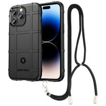 Load image into Gallery viewer, Lanyard Rugged Shield TPU Phone Case, For iPhone 14, For iPhone 14 Plus, For iPhone 14 Pro, For iPhone 14 Pro Max