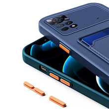 Load image into Gallery viewer, Skin Feel Card Contrast Color Button TPU Phone Case, For Xiaomi Redmi Note 11 6.43 inch / Poco M4 Pro 4G