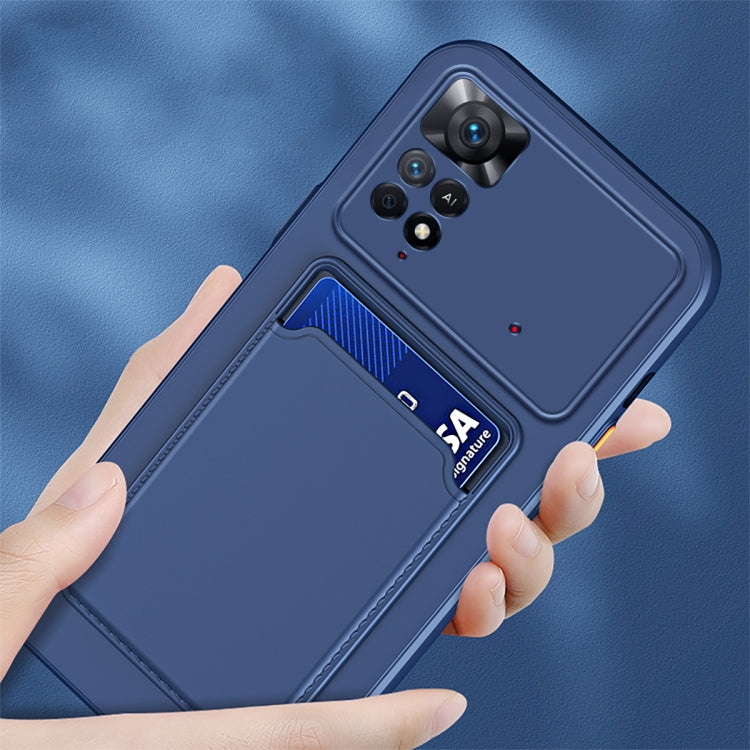 Skin Feel Card Contrast Color Button TPU Phone Case, For Xiaomi Redmi Note 11 6.43 inch / Poco M4 Pro 4G