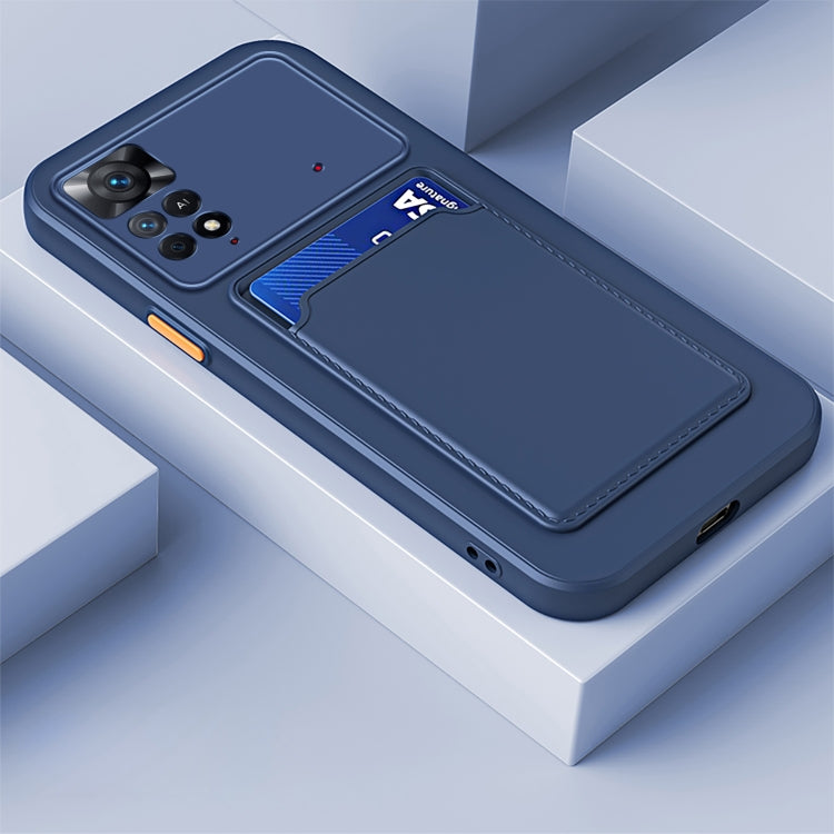 Skin Feel Card Contrast Color Button TPU Phone Case, For Xiaomi Redmi Note 11 6.43 inch / Poco M4 Pro 4G
