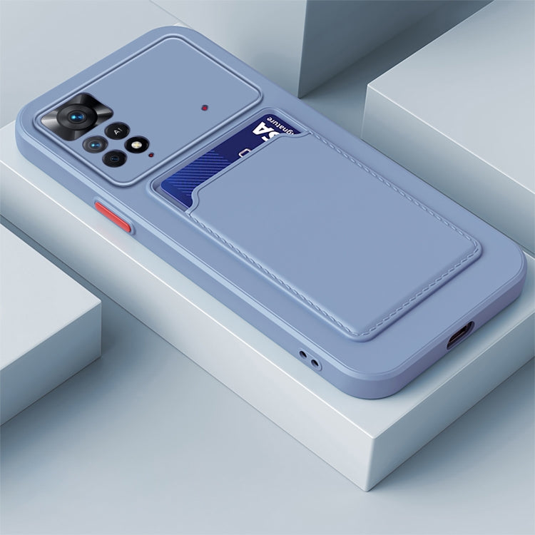 Skin Feel Card Contrast Color Button TPU Phone Case, For Xiaomi Redmi Note 11 6.43 inch / Poco M4 Pro 4G