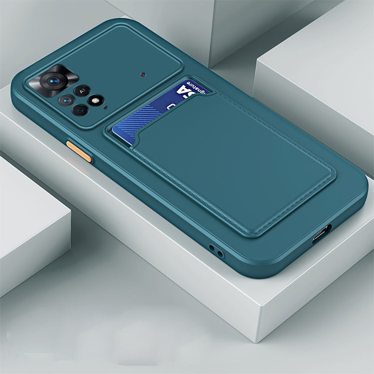Skin Feel Card Contrast Color Button TPU Phone Case, For Xiaomi Redmi Note 11 6.43 inch / Poco M4 Pro 4G